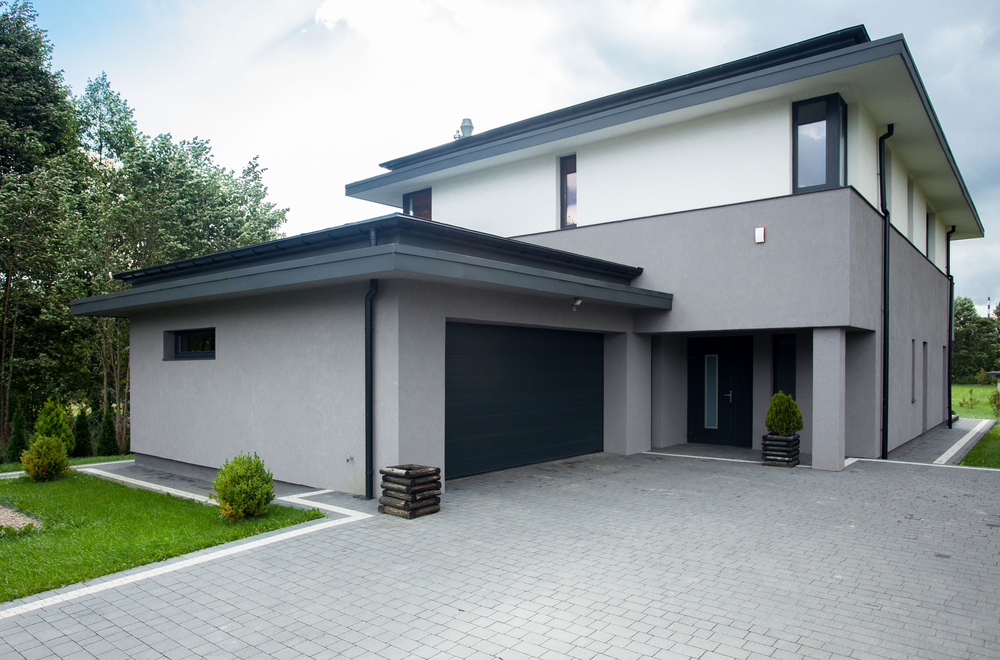 Sleek and Durable Modern Driveway Installation
